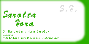 sarolta hora business card